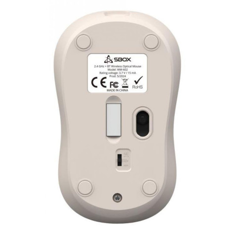 Мишка SBOX - WM-602, оптична, безжична, бежова
