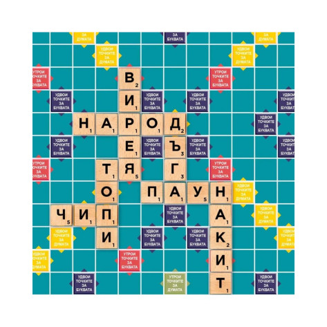 Настолна игра 2 в 1: Класически Scrabble и Scrabble заедно - Семейна
