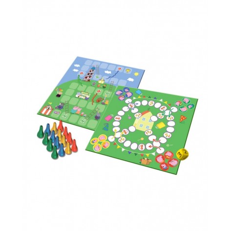 Настолна игра 2 в 1 Peppa Pig (Ludo/Snakes and Ladders) - детска