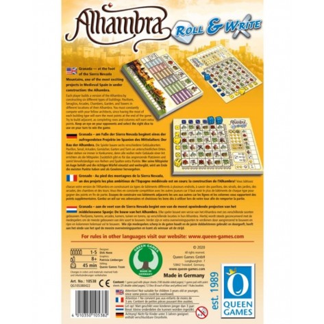Настолна игра Alhambra: Roll & Write - Стратегическа