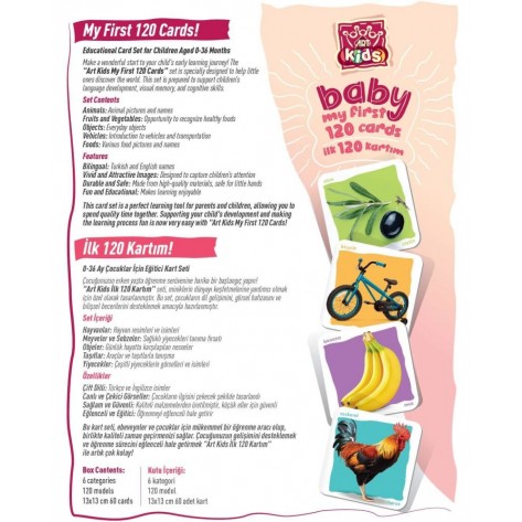 Настолна игра Baby My First 120 Cards - Детска