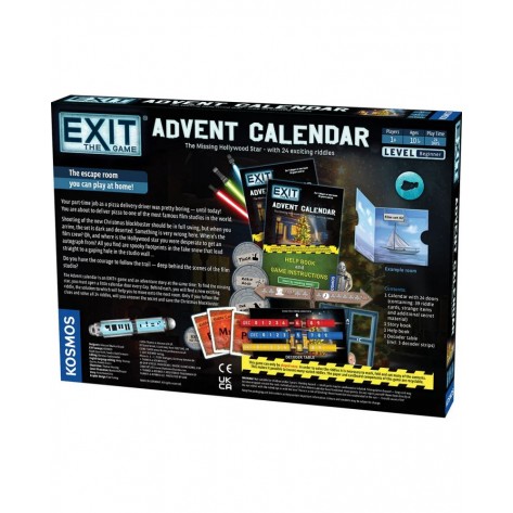 Настолна игра Exit Advent Calendar: The Missing Hollywood Star - Кооперативна