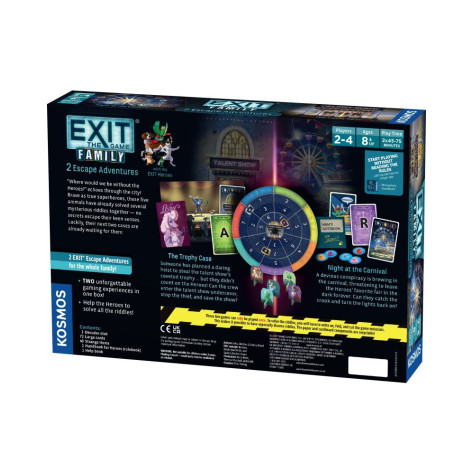 Настолна игра Exit: The Game - Family: The Trophy Case/Night at the Carnival - Кооперативна