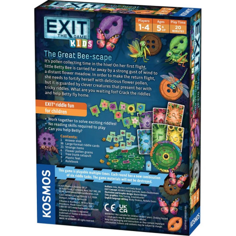 Настолна игра Exit: The Game Kids - The Great Bee-scape - Детска