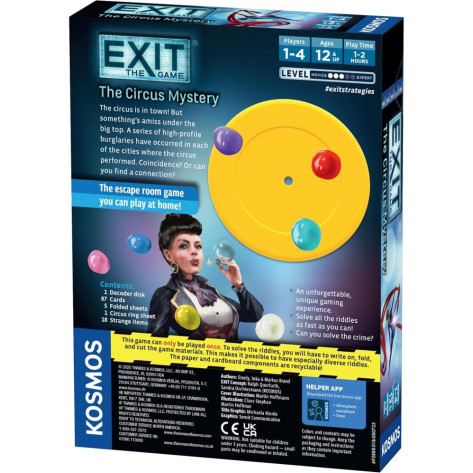 Настолна игра Exit: The Game - The Circus Mystery - Кооперативна