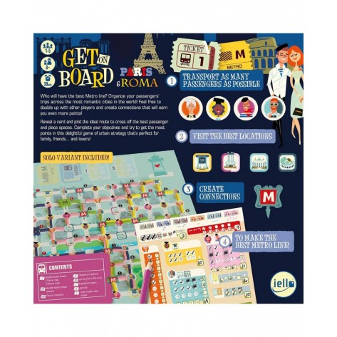 Настолна игра Get on Board: Paris & Roma - семейна
