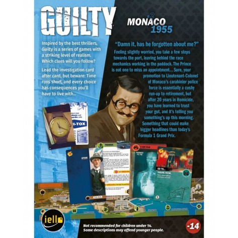 Настолна игра Guilty: Monaco 1955 - Тематична