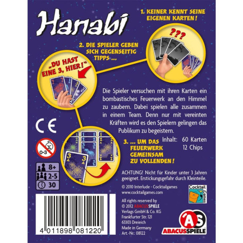 Настолна игра Hanabi Spiel des Jahres 2013, семейна