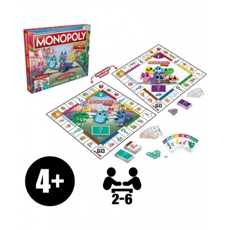 Настолна игра Монополи Джуниър: 2 в 1 - Детска