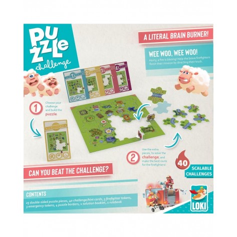 Настолна игра-пъзел Puzzle Challenge: Firefighters to the Rescue - Детска