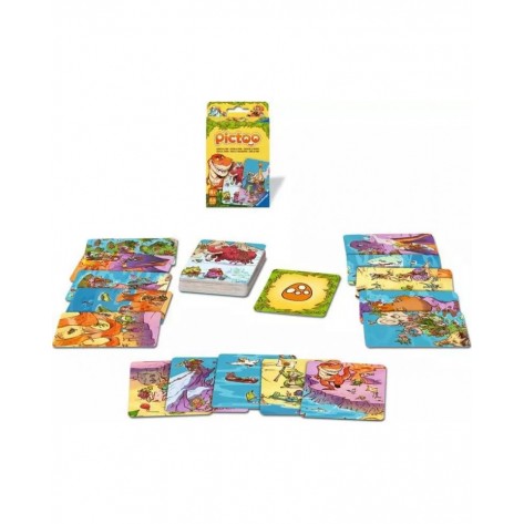 Настолна игра Pictoo Card Game Dino - Детска