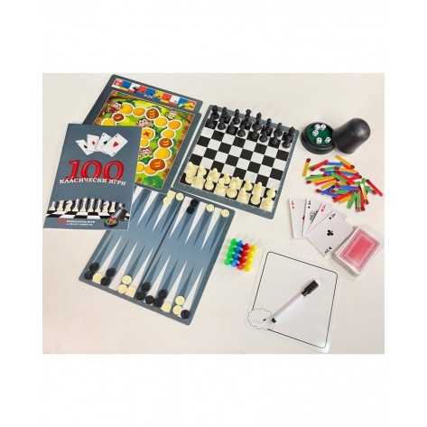 Настолна игра PlayLand - 100 Класически игри - Детска