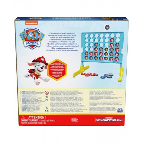 Настолна игра Spin Master: Paw Patrol Four in a Row - Детска