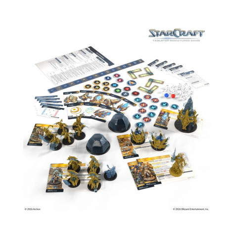 Настолна игра StarCraft: Tabletop Miniatures Game - Protoss Starter Set Founders Edition - Стратегическа