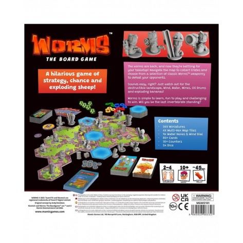 Настолна игра Worms: The Board Game - Семейна