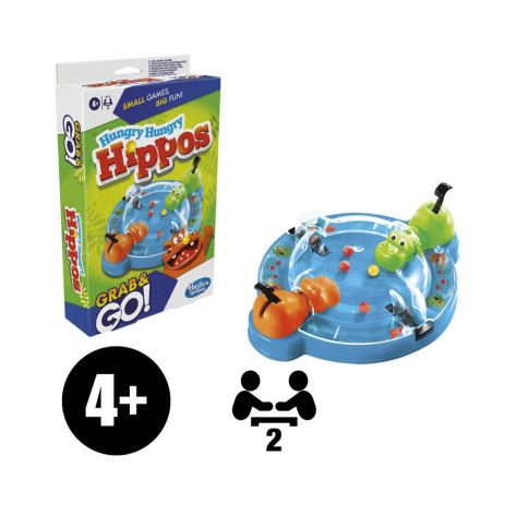 Настолна игра за двама Hungry Hungry Hippos: Grab & Go! - Детска