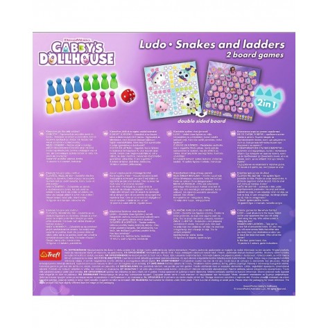Настолна игра 2 в 1 Gabby's Dollhouse: Ludo&Snakes and Ladders - Детска