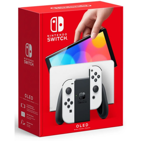 Конзола Nintendo Switch OLED - White + Hori Playstand