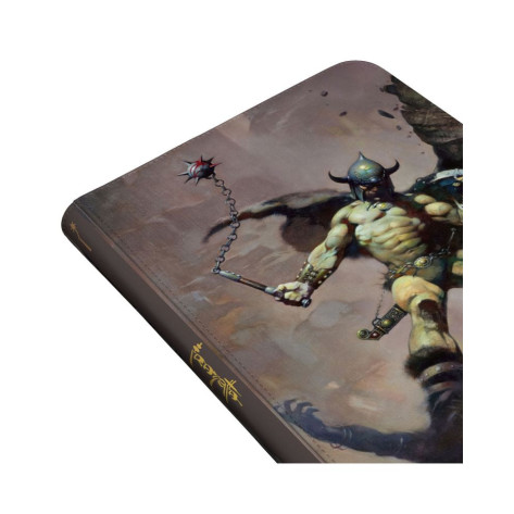 Папка за съхранение на карти Ultra Pro - Frank Frazetta: Warrior with Ball and Chain, 9-Pocket Zippered Premium Pro-Binder (360 бр.)