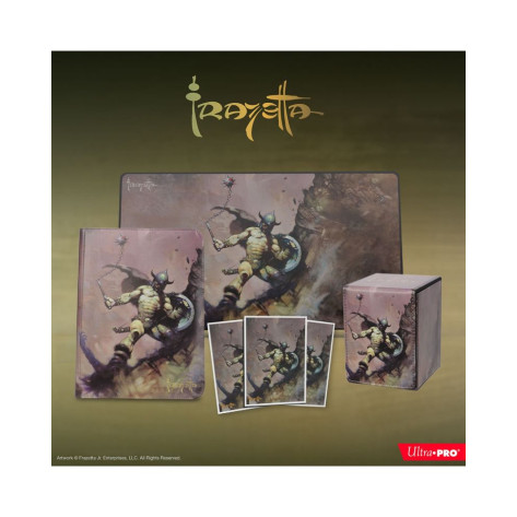 Папка за съхранение на карти Ultra Pro - Frank Frazetta: Warrior with Ball and Chain, 9-Pocket Zippered Premium Pro-Binder (360 бр.)
