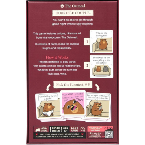 Парти игра Exploding Kittens – Horrible Couple, 17+