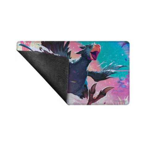 Подложка за игри с карти Ultra Pro - MTG: Final Fantasy x Universes Beyond, Traveling Chocobo (Black) Holofoil Playmat