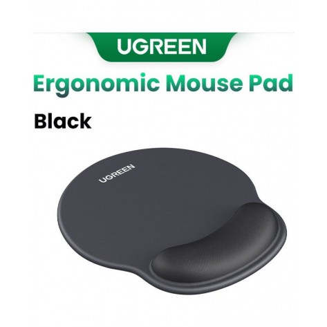 Подложка за мишка Ugreen - LP668, ергономична, мека, черна