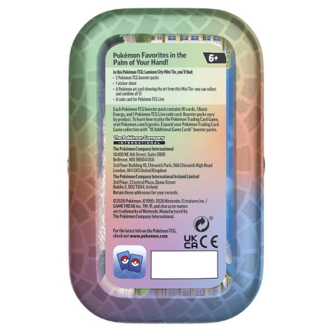 Pokemon TCG: Mega Evolution Lumiose City Mini Tin (асортимент)