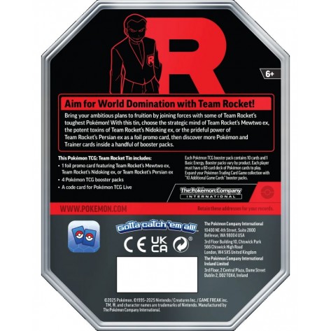 Pokémon TCG: Fall 2025 Team Rocket Tin - Mewtwo ex