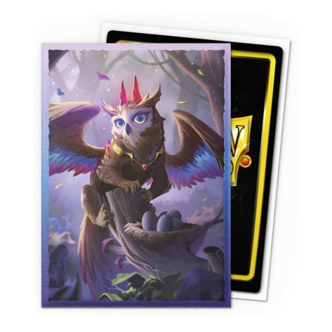 Протектори за карти Dragon Shield - Brushed Art Sleeves Standard Size, Spirit Animals: The Dragowlis (100 бр.)