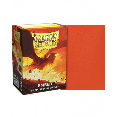  Протектори за карти Dragon Shield Dual Sleeves - Matte Ember (100 бр.)