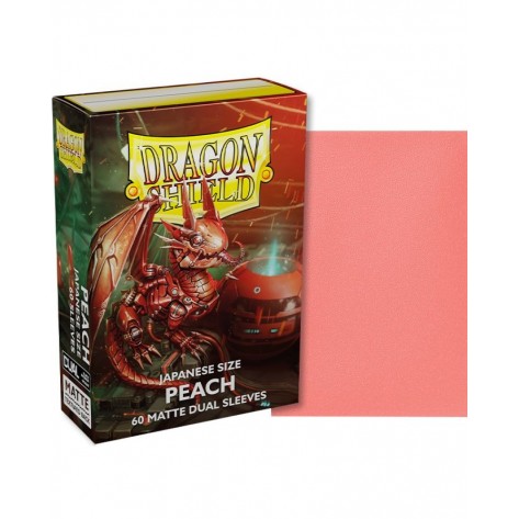 Протектори за карти Dragon Shield Dual Sleeves - Small Matte Peach (60 бр.)