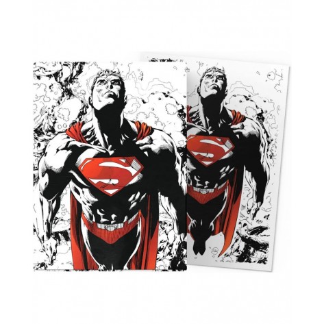  Протектори за карти Dragon Shield - Matte Dual Art Sleeves Standard Size, Superman Core (100 бр.)