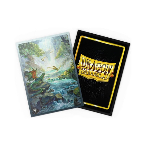 Протектори за карти Dragon Shield - Matte Dual Art Sleeves Standard Size, Landfall Series: Misty Rainforest (100 бр.)