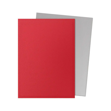 Протектори за карти Dragon Shield - Matte Dual Art Sleeves Standard Size, Crimson & Silver (100 бр.)