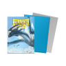 Протектори за карти Dragon Shield - Matte Dual Art Sleeves Standard Size, Sky Blue & Silver (100 бр.)
