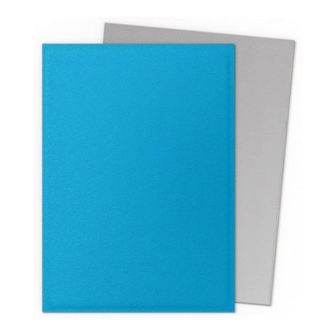 Протектори за карти Dragon Shield - Matte Dual Art Sleeves Standard Size, Sky Blue & Silver (100 бр.)