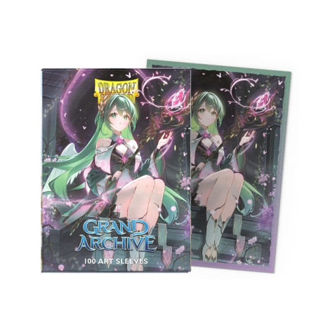 Протектори за карти Dragon Shield - Matte Dual Art Sleeves Standard Size, Grand Archive: Ariel, Archangel of Natura (100 бр.)