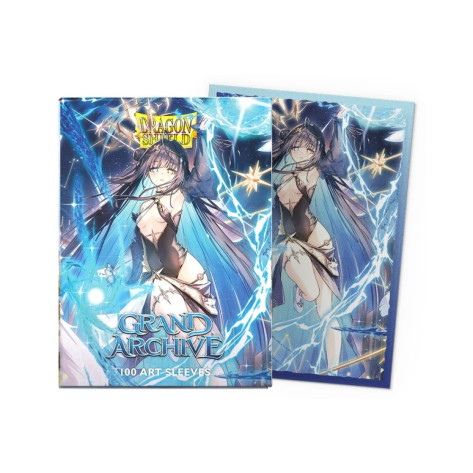 Протектори за карти Dragon Shield - Matte Dual Art Sleeves Standard Size, Grand Archive: Raziel, Archangel of Libra (100 бр.)