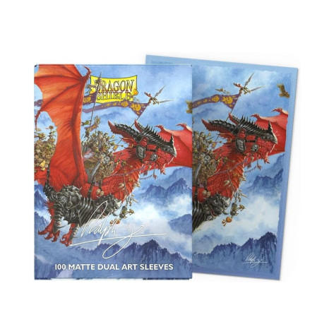 Протектори за карти Dragon Shield - Matte Dual Art Sleeves Standard Size, Signature Series: The Raid (100 бр.)