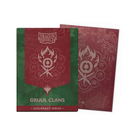 Протектори за карти Dragon Shield - Matte Dual Art Sleeves Standard Size, MTG Guildpact Series: Gruul Clans (100 бр.)