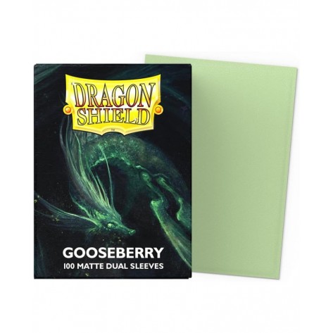Протектори за карти Dragon Shield - Matte Dual Sleeves Standard Size, Gooseberry (100 бр.)