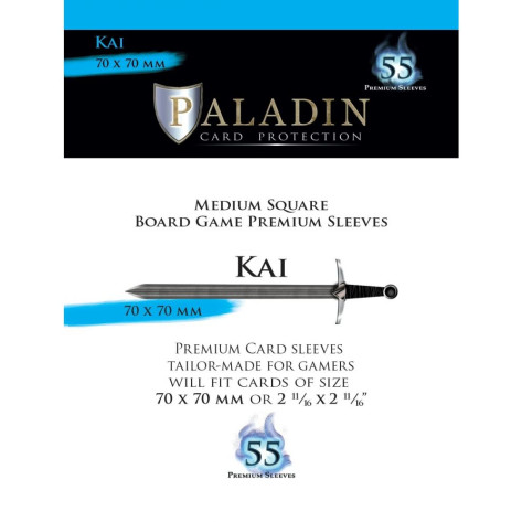Протектори за карти Paladin Card Protection - Kai, Medium Square, 70 x 70 mm (55 бр.)