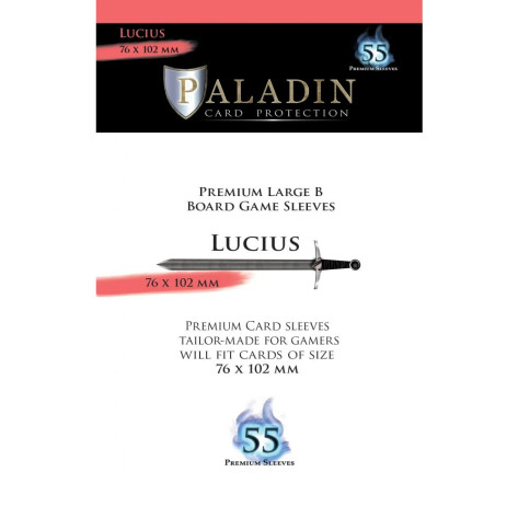 Протектори за карти Paladin Card Protection - Lucius, Large B, 76 x 102 mm (55 бр.)