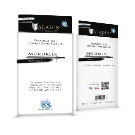 Протектори за карти Paladin Card Protection - Mordred, Premium XXL, 101.5 х 203 mm (55 бр.)