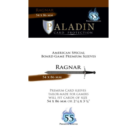 Протектори за карти Paladin Card Protection - Ragnar, American Special, 54 x 86 mm (55 бр.)