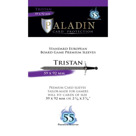 Протектори за карти Paladin Card Protection - Tristan, 59 x 92 mm (55 бр.)