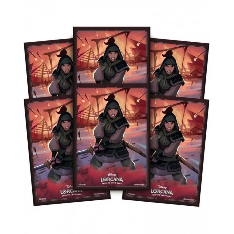 Протектори за карти Ravensburger - Disney Lorcana TCG: Rise of the Floodborn - Mulan (65 бр.)