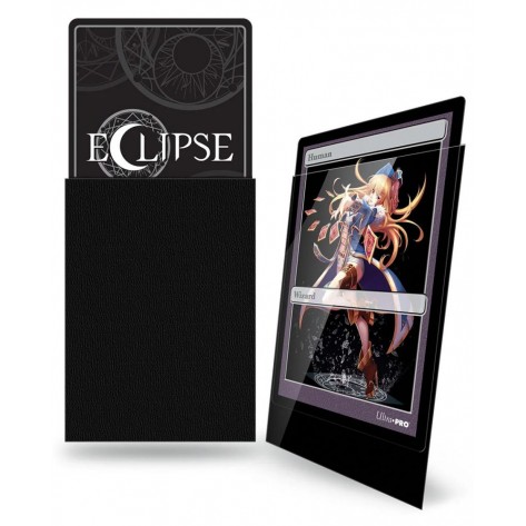 Протектори за карти Ultra Pro - Eclipse Gloss Small Size, Jet Black (60 бр.)