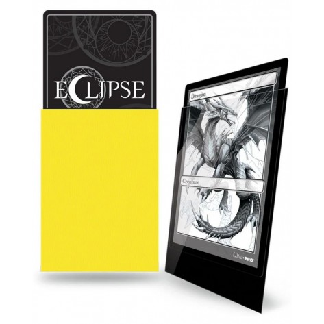 Протектори за карти Ultra Pro - Eclipse Pro-Gloss Standard Size, Yellow Deck (100 бр.)